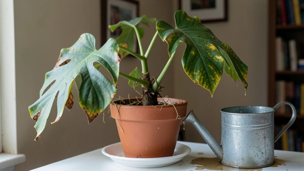 Overwatered Pot Plant Revival: Drain, Dry, and Recover in 3 Days
