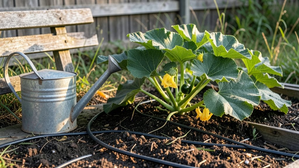 Watering Squash Plants: Morning Routine for Maximum Fruit Production